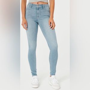 High-Rise Light Wash Jean Leggings